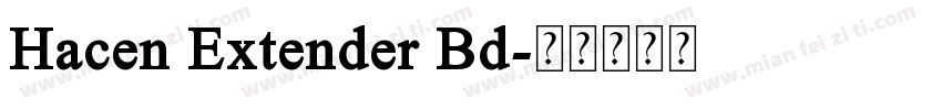 Hacen Extender Bd字体转换